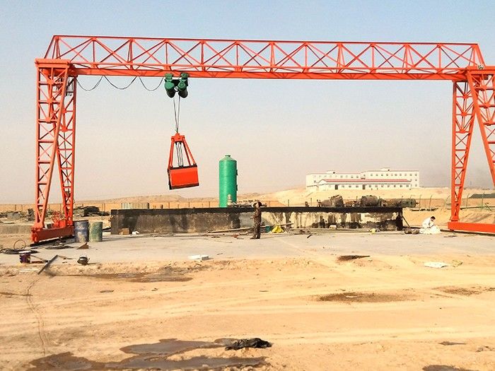 MHZ type electric hoist grab bucket gantry crane