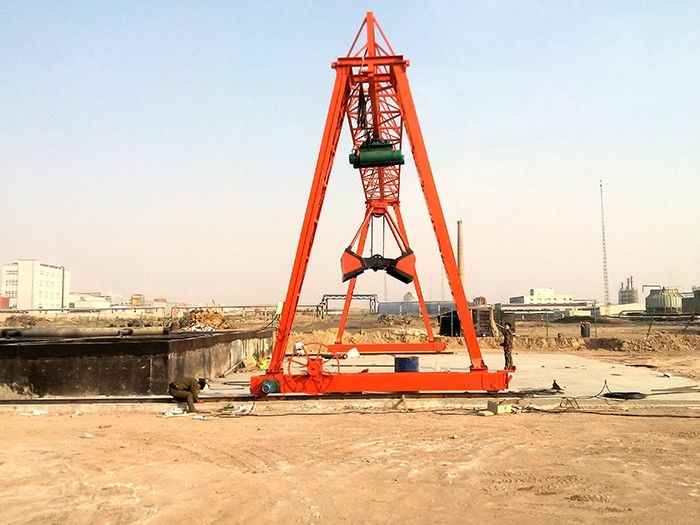 MHZ type electric hoist grab bucket gantry crane